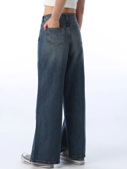 High Waist Straight Jeans
