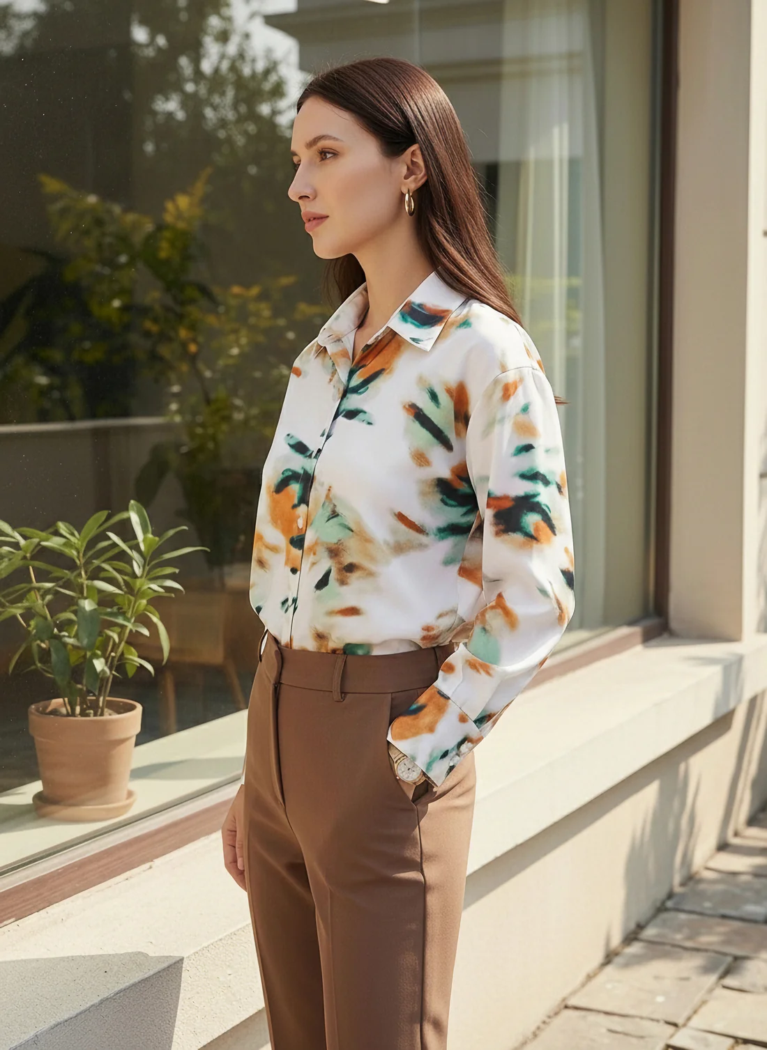 Smocked Cuff Shirt