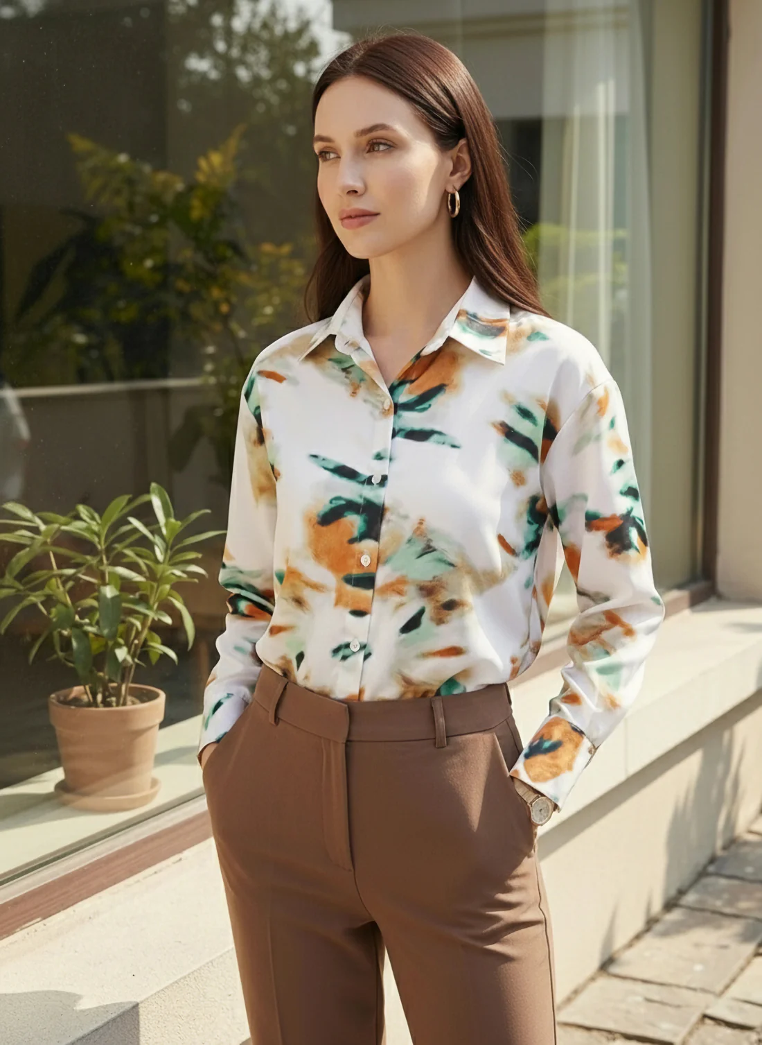 Smocked Cuff Shirt