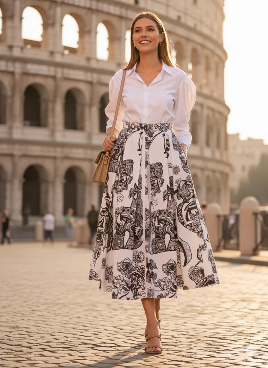 Tiered Ruffle Skirt