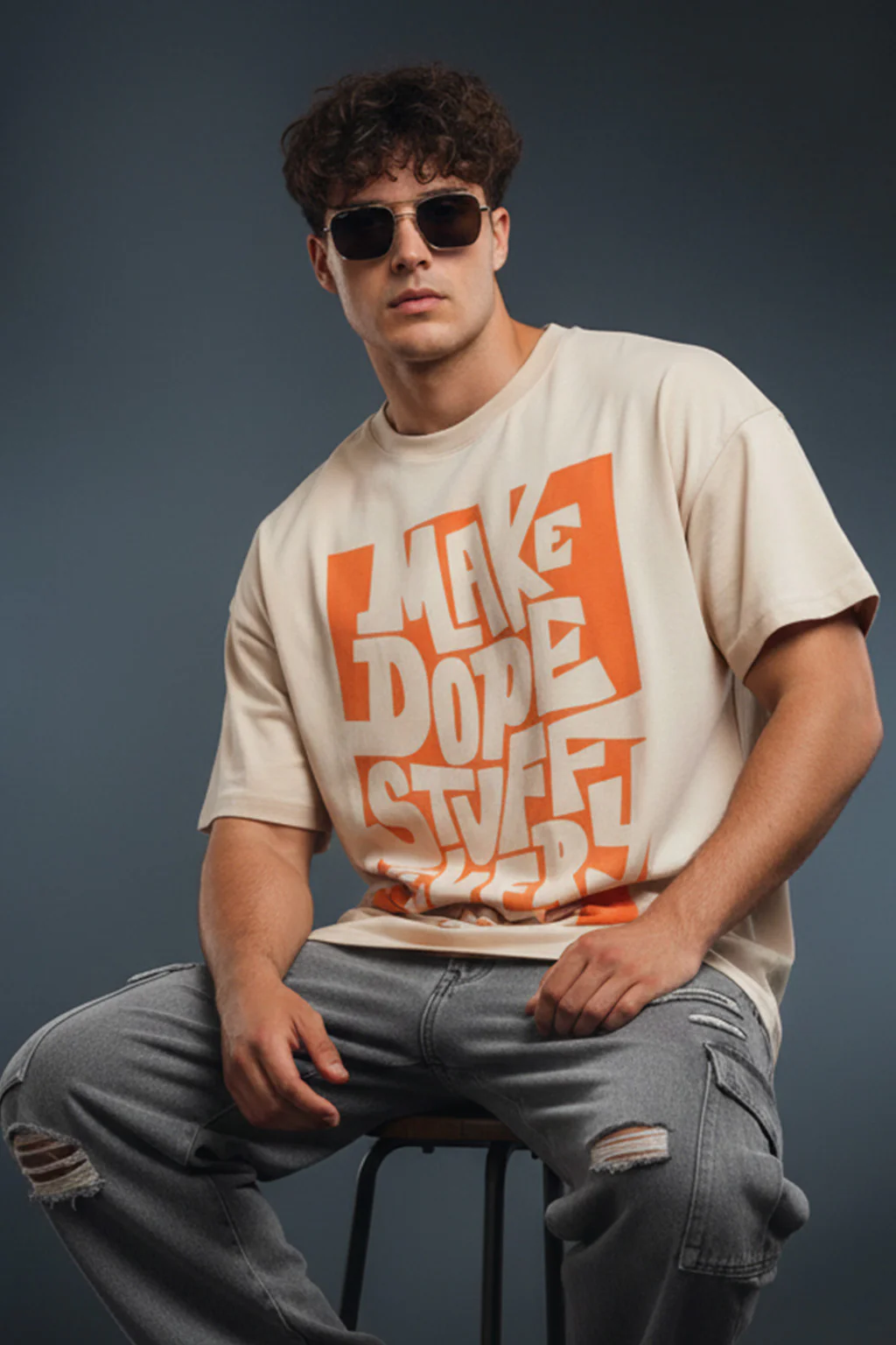 Anime Print Oversized Tee